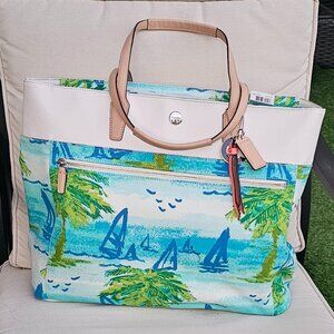 Coach Resort Beach large tote
